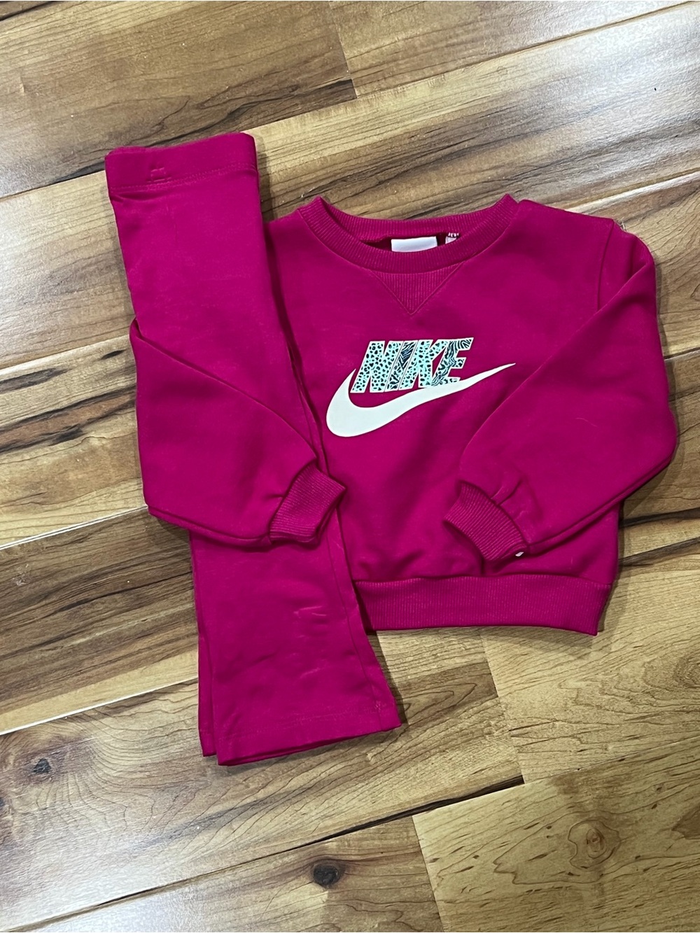 Nike Hot Pink Girls Sweatshirt & Leggings Set